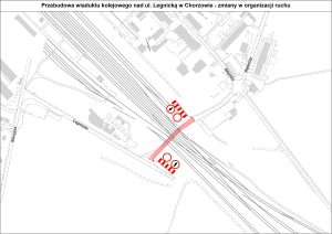 5.11.br – rozpoczęte zostaną prace związane z przebudową wiaduktu kolejowego zlokalizowanego nad jezdnią ulicy Legnickiej w Chorzowie (odcinek między ulicami Stacyjną i Wiejską/Rębaczy).